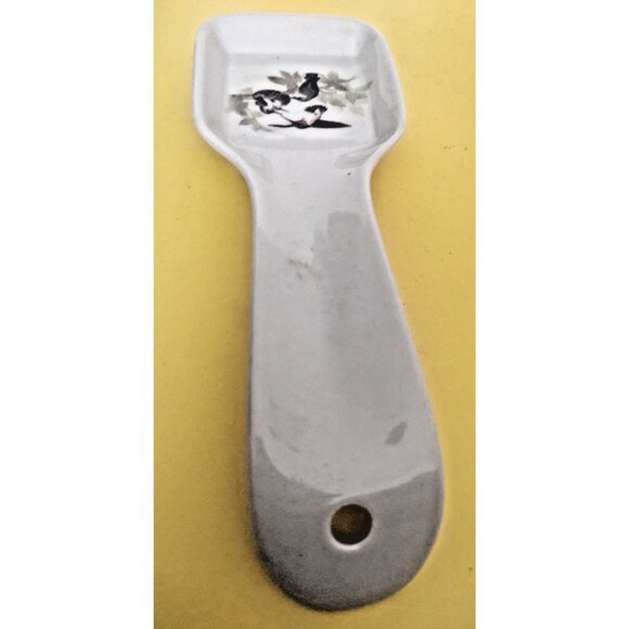 Otagiri Japan Spoon Rest Hummingbirds Nesting, Hangable 9" x 3 1/4" - Picture 3 of 9